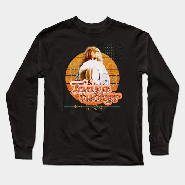 Tanya tucker \\ retro art Long Sleeve T-Shirt by Nana On Here